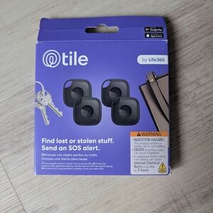 Tile Bluetooth Item Finders - Black (4 Pack)